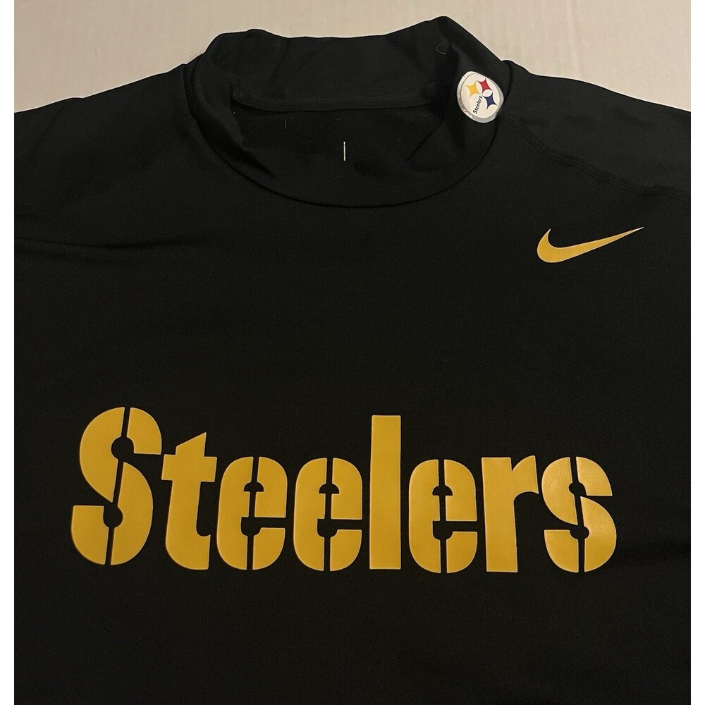 Nike Pittsburgh Steelers NFL Onfield Dri Fit Long Sleeve Performance Shirt LARGE